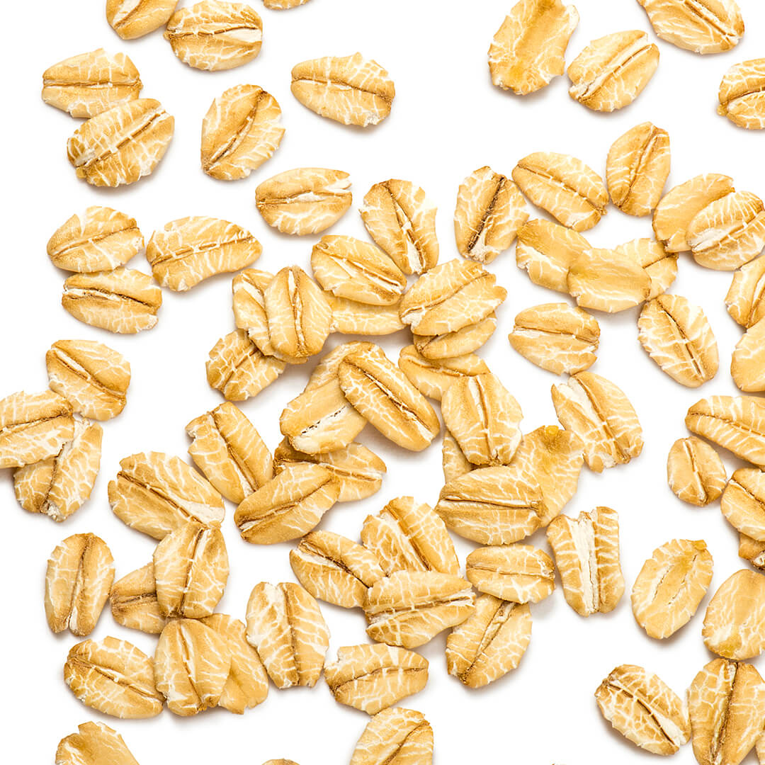 Oats on a white background